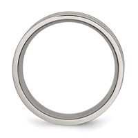Chisel Titanium Brushed Yellow IP-plated 8mm Grooved Band view 2