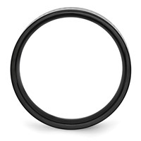 Titanium Brushed Polished Black IP Laser Etched Greek Key 6mm Band view 2