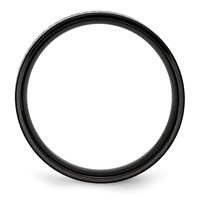 Titanium Black IP-plated Greek Key Laser Etched 8mm Brushed Polished Band view 2