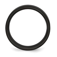 Chisel Titanium Brushed and Polished Black IP-plated 6mm Grooved Band view 2