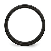 Chisel Titanium Brushed and Polished Black IP-plated 8mm Grooved Band view 2