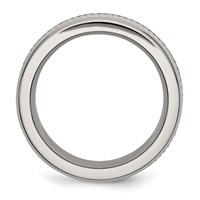 Titanium Base Band with Stainless Steel Mesh Center 8mm view 2