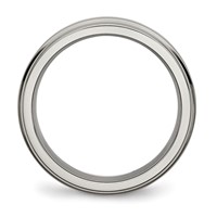 Chisel Titanium Polished 6mm Grooved Edge Band view 2