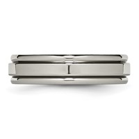 Chisel Titanium Polished 6mm Grooved Edge Band view 3