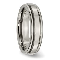 Chisel Titanium Polished 6mm Grooved Edge Band view 4