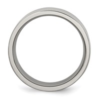 Chisel Titanium Polished 8mm Flat Band view 5