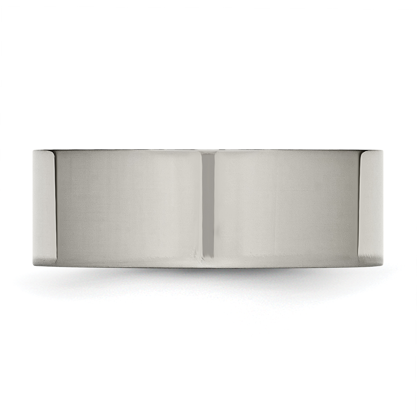 Chisel Titanium Polished 8mm Flat Band | J.C.'s Jewelry