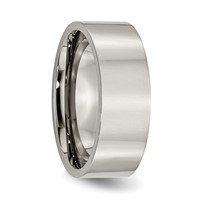 Chisel Titanium Polished 8mm Flat Band view 2