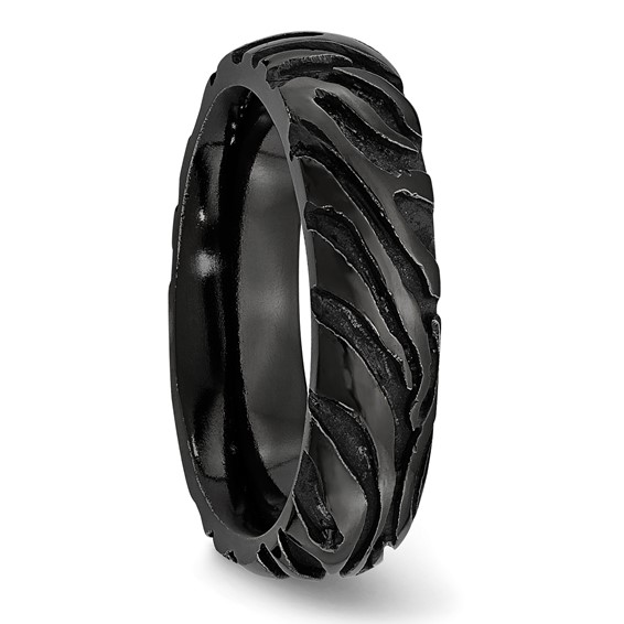 Titanium Black Ti Safari Domed 6.50mm Band