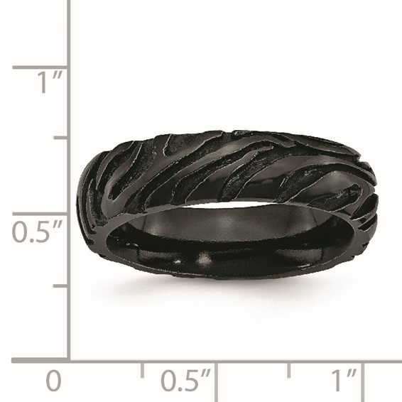 Titanium Black Ti Safari Domed 6.50mm Band