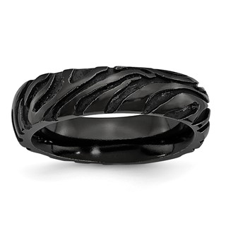 Titanium Black Ti Safari Domed 6.50mm Band