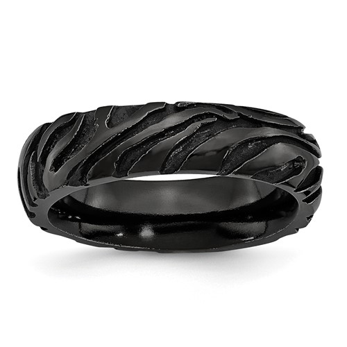 Titanium Black Ti Safari Domed 6.50mm Band
