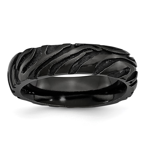 Titanium Black Ti Safari Domed 6.50mm Band