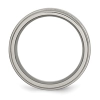 Chisel Titanium Polished 8mm Grooved Edge Band view 2
