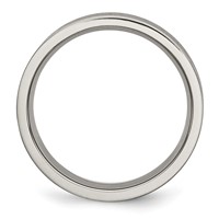 Chisel Titanium Polished Blue Anodized 8.5mm Double Grooved Band view 2