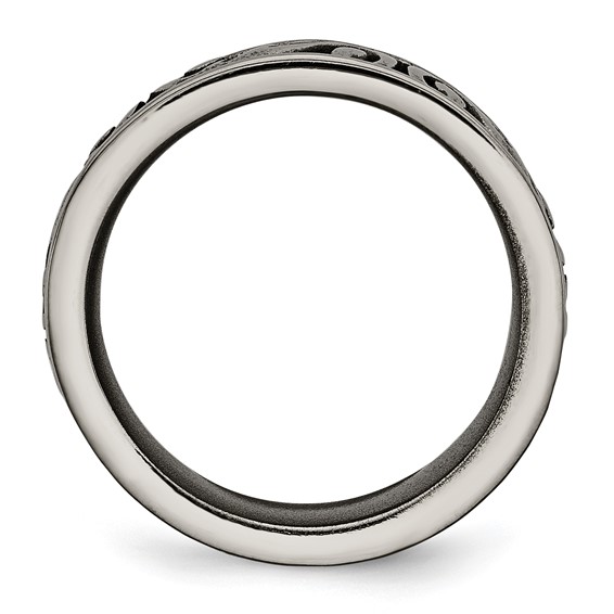 Titanium Grey Domed Lattice 8.0mm Band