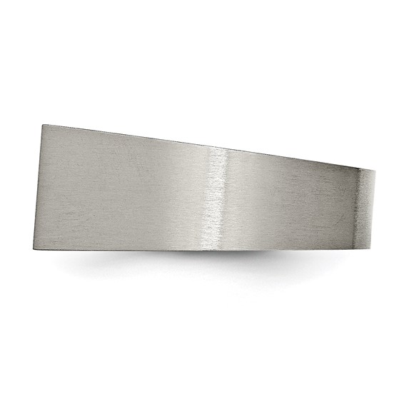 Chisel Titanium Brushed and Polished Signet Ring