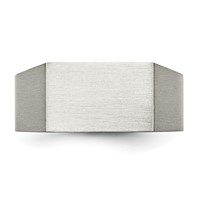 Chisel Titanium Brushed and Polished Signet Ring view 4
