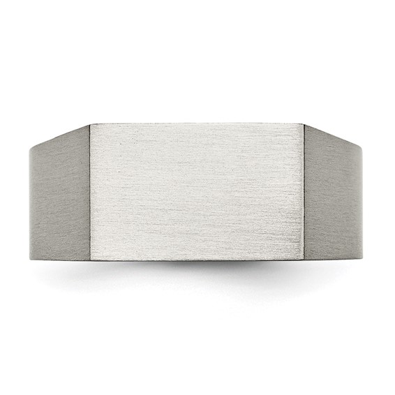 Chisel Titanium Brushed and Polished Signet Ring