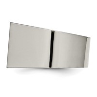 Chisel Titanium Polished CZ Signet Ring view 3