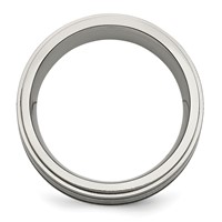 Chisel Titanium Brushed Polished and Enameled 0.25 Carat Diamond 9mm Band view 2