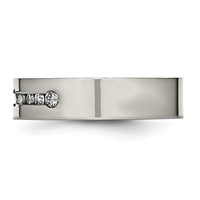 Titanium Polished 0.50 Ct Tw. Diamond 6mm Band view 3