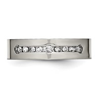 Titanium Polished 0.50 Ct Tw. Diamond 6mm Band view 4