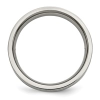 Titanium Polished 0.25ct Tw. Diamond 6mm Band view 2