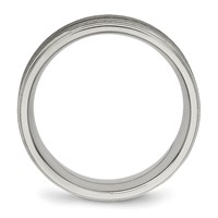 Titanium Polished 8mm Grooved Band view 2