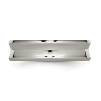 Titanium Polished Concave 6mm Beveled Edge Band view 3