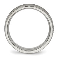 Chisel Titanium Polished and Textured 8mm Band view 2