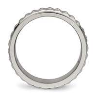 Chisel Titanium Polished 8mm Studded Band view 2
