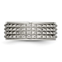 Chisel Titanium Polished 8mm Studded Band view 3