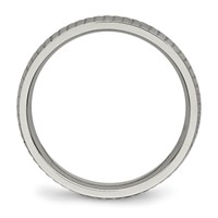 Titanium Polished and Textured 4mm Band view 2