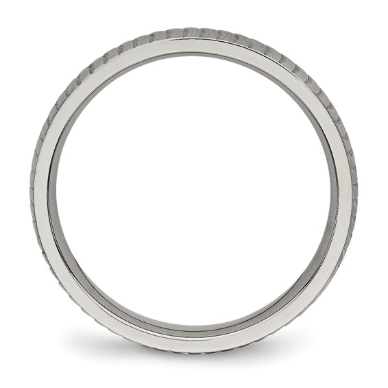 Titanium Polished and Textured 4mm Band