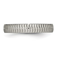 Titanium Polished and Textured 4mm Band view 3