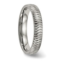 Titanium Polished and Textured 4mm Band view 4