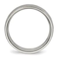 Titanium Polished Diamond Cut 8mm Band view 2
