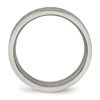 Titanium Polished and Textured 6mm Band view 2