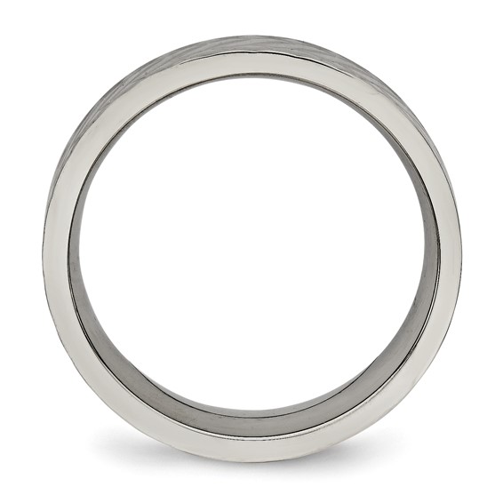 Titanium Polished and Textured 6mm Band