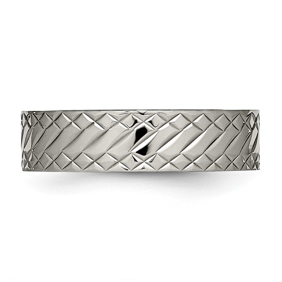 Titanium Polished and Textured 6mm Band