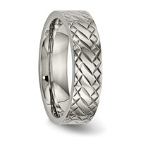 Titanium Polished and Textured 6mm Band view 4