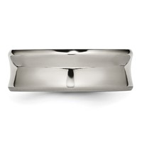 Chisel Titanium Polished Concave 8mm Beveled Edge Band view 3