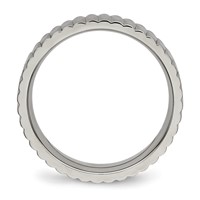 Titanium Polished and Textured 6mm Band view 2