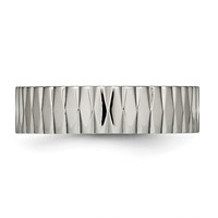 Titanium Polished and Textured 6mm Band view 3