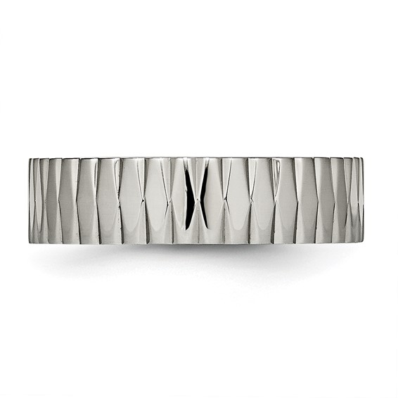 Titanium Polished and Textured 6mm Band