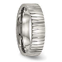 Titanium Polished and Textured 6mm Band view 4