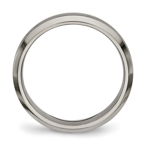 Chisel Titanium Polished 3.75mm Grooved Comfort Fit Band