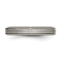 Chisel Titanium Polished 3.75mm Grooved Comfort Fit Band view 3