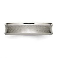 Chisel Titanium Brushed and Polished Concave 6mm Beveled Edge Band view 3